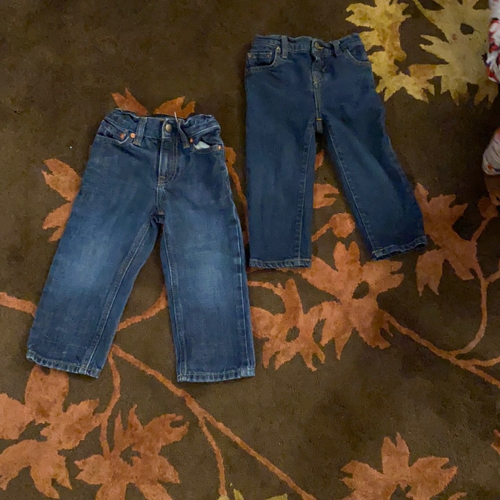 2 pair of toddler boy jeans Ralph Lauren(24 mos) & Baby Gap(2 yrs)